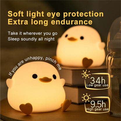 Doudou Duck Lamp: USB, Ambience, Night Light. 🦆💡